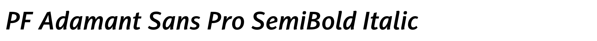 PF Adamant Sans Pro SemiBold Italic image